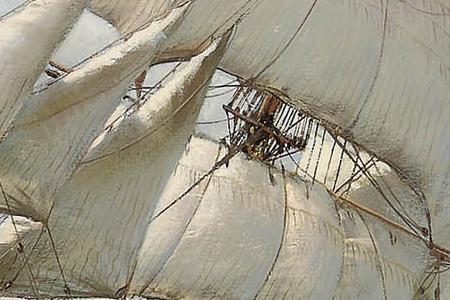 Фрагмент Scudding along - the legendary Thermopylae running under full