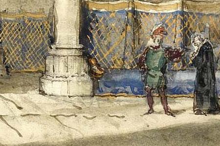 Фрагмент SET DESIGN FOR LA FAVORITA, ACT III, LA SCALA, MILAN