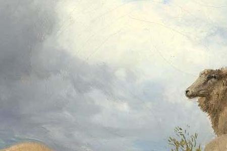 Фрагмент SHEEP IN A PASTURE