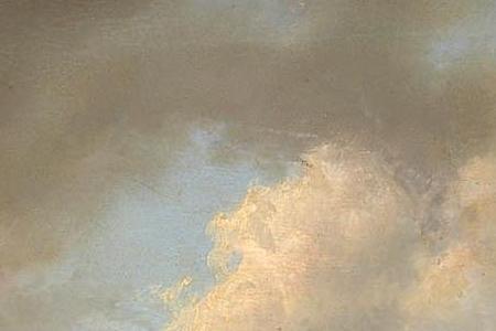 Фрагмент Skaters on a waterway with a koek-en-zopie beyond