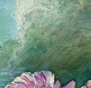 Фрагмент Средиземноморский натюрморт с цветами 2