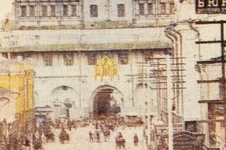 Фрагмент Сретенка у Сухаревой башни.