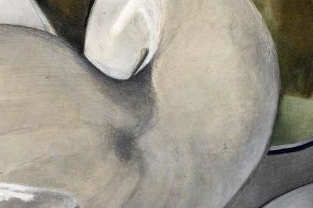 Фрагмент STILL LIFE DISHES AND BOTTLES