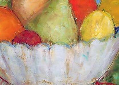 Фрагмент Still life with a bowl of fruit