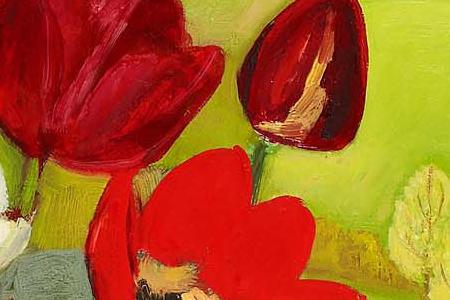 Фрагмент Still life with tulips