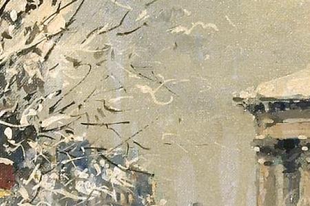 Фрагмент The Boulevard de la Madeleine under snow