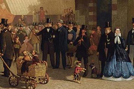 Фрагмент THE DAILY MARKET ON THE GROENMARKT WITH THE ST JACOBSKERK IN THE BACK