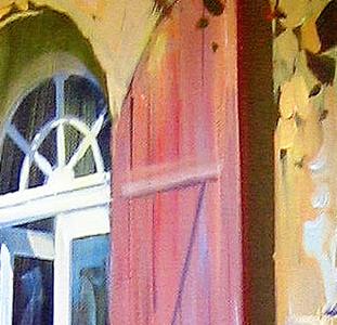 Фрагмент The door full of flowers