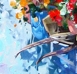 Фрагмент The door full of flowers