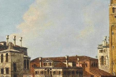 Фрагмент The entrance to the Cannaregio with San Geremia and its campanile