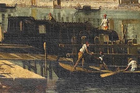 Фрагмент The entrance to the Cannaregio with San Geremia and its campanile