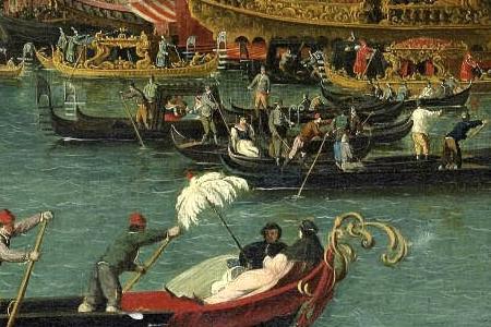 Фрагмент The Feast day of the Ascension Venice The Bacino di San Marco looking west with the Zecca