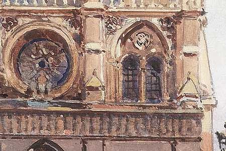 Фрагмент The flower seller at Notre Dame Paris