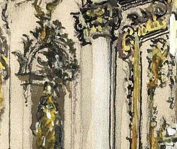 Фрагмент THE GREAT PALACE, PETERHOF DIN DE LUXEMBOURG, PARIS