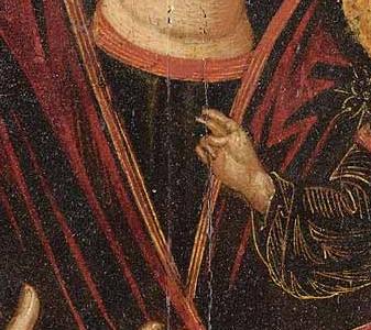 Фрагмент The Hodigitria Mother of God, ITALO-CRETAN, 17th century