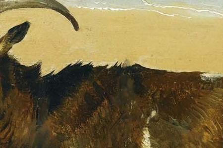 Фрагмент THE LONE MOURNER A GOAT BY THE SHORE