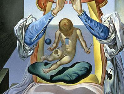 Фрагмент The Madonna of Port Lligat (first version)