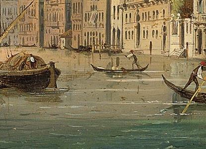 Фрагмент The Molo Venice with the Palazzo Ducale and the Piazzetta from the Bacino di San Marco and The Grand Canal