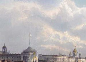 Фрагмент The Palace bridge in the 19th century