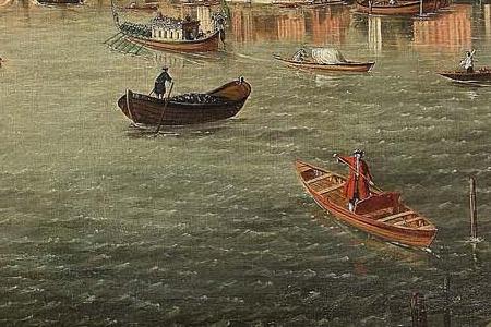 Фрагмент The Thames at Westminster with old Westminster Bridge and the Shot Tower from the te- Somerset House London