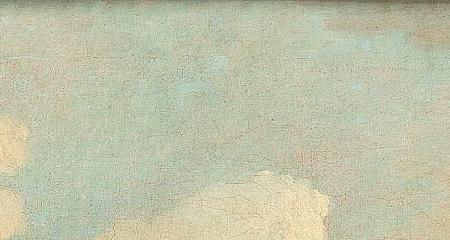 Фрагмент The Tiber and the Ponte Rotto Rome with figures on the bank and in boa-en on the bank a pair