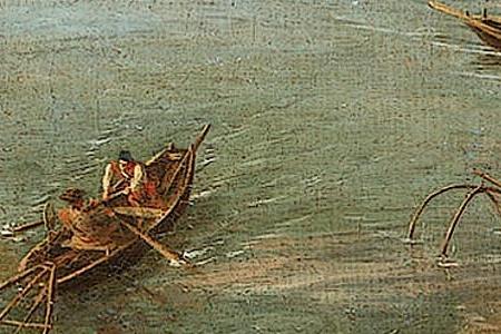 Фрагмент The Tiber beneath the bastions of the Castel Sant 39 Ang-slightly strengthened