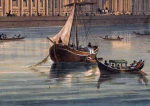 Фрагмент The winter Palace (North facade) in St. Petersburg in the 19th century