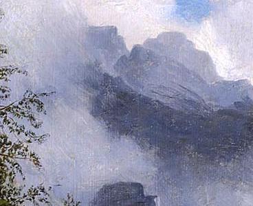 Фрагмент Torrent de montagne bord de sapins