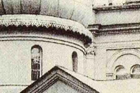 Фрагмент Церковь Спаса Преображения на Бору. 1883.