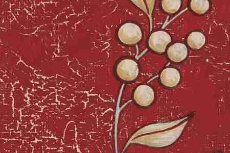 Фрагмент Цветок на красном 2