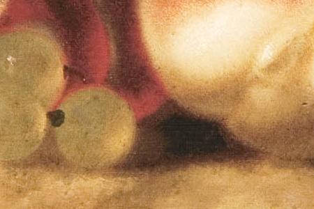 Фрагмент Цветы и фрукты. Середина ХIX века.