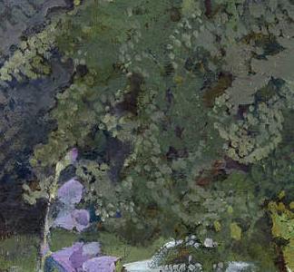 Фрагмент Цветы на крыльце