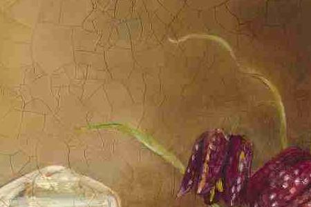 Фрагмент Цветы в белом горшочке