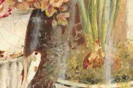 Фрагмент Цветы в белой вазе