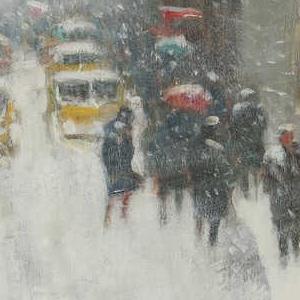 Фрагмент Улицы Нью Йорка зимой