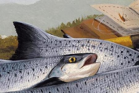 Фрагмент Улов в горной реке