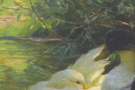 Фрагмент Утки на водопое