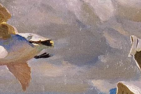 Фрагмент В голубом просторе. 1918.