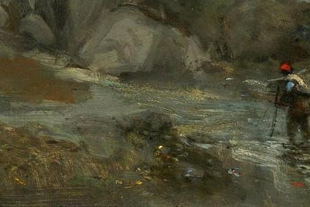 Фрагмент В горах (фигура у воды)