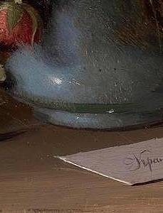 Фрагмент Vase of Flowers and a Visiting Card
