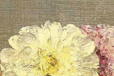 Фрагмент Ваза с георгинами