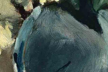 Фрагмент Ваза с цветами в голубой вазе