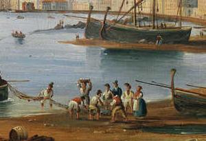 Фрагмент Вечер на набережной в Неаполе