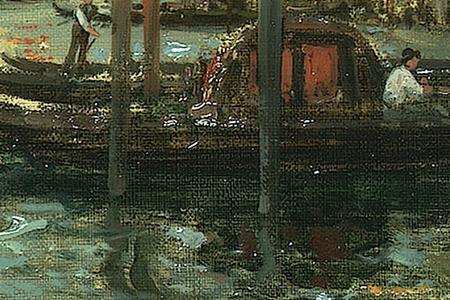 Фрагмент Venetian scene with Maria della Salute