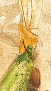 Фрагмент Вертикальная композиция Перец, Лук, Баклажан и прочее I