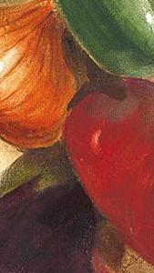 Фрагмент Вертикальная композиция Перец, Лук, Баклажан и прочее I