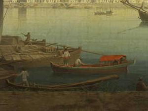 Фрагмент Вид Дворцовой набережной у Мраморного дворца от Петропавловской крепости