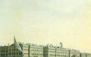 Фрагмент Вид Дворцовой площади и Зимнего дворца от начала Невского проспекта