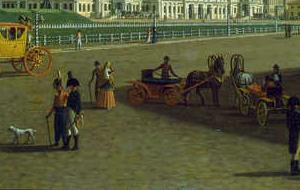 Фрагмент Вид Дворцовой площади и Зимнего дворца от начала Невского проспекта