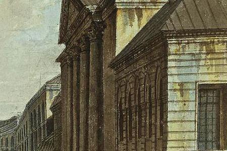 Фрагмент Вид храма Василия Блаженного от Москворецкой улицы